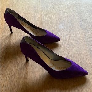 Sam Edelman purple suede pumps